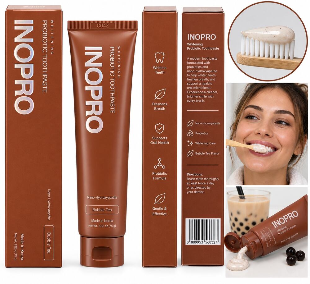 INOPRO Whitening Probiotic Toothpaste – Bubble Tea Flavor